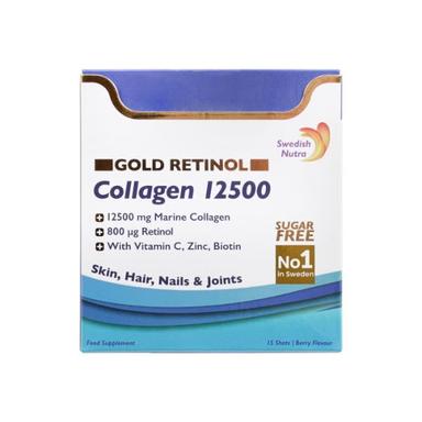 Swedish Nutra Collagen 12500 Gold Retinol 15 Shots 25ml